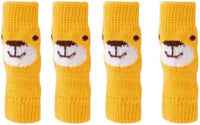 HKM-3726525 Winter Warm Pet Socks - 4-Piece Set for Small Dogs & Puppies, Durable Polyester Leg Covers for Protection Against Cold, Snow, and Dirt