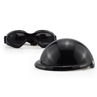 HKM-3729853 Pet Safety Helmet with Sunglasses Set for Dogs and Cats - Casual Monochrome Design