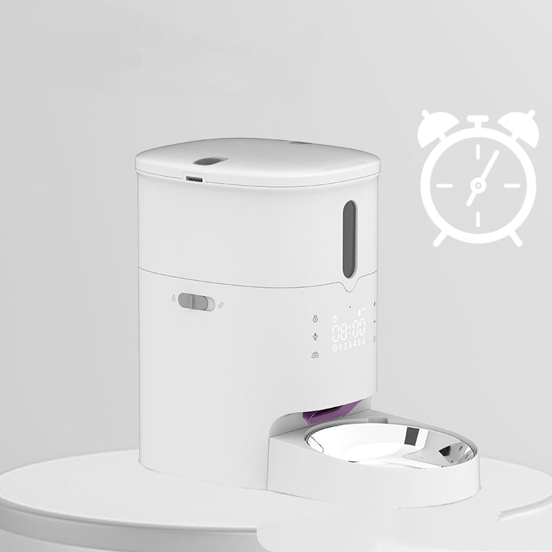 HKM-3730109 Smart Automatic Pet Feeder with Stainless Steel Basin - 3L & 6L Options