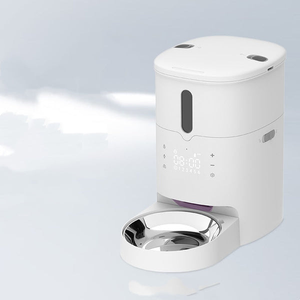 HKM-3730109 Smart Automatic Pet Feeder with Stainless Steel Basin - 3L & 6L Options
