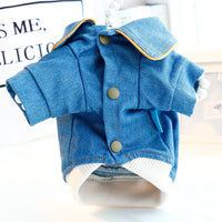 HKM-3730621 Denim Cute Coat for Small Dogs - Handsome Rock Embroidered Design
