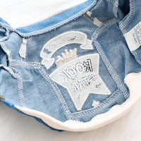 HKM-3730621 Denim Cute Coat for Small Dogs - Handsome Rock Embroidered Design