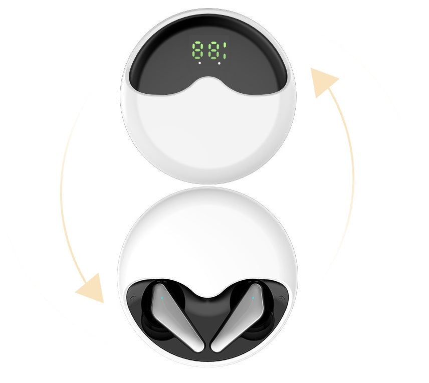 HKM-373075 Wireless Bluetooth 5.1 Earbuds with Charging Case and Auto Sleep Function
