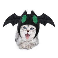 HKM-373139 Cartoon Black Bat Hat for Cats and Dogs - Wool Headdress Costume for All Seasons