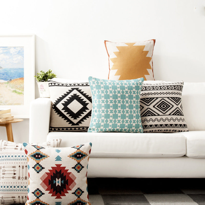 HKM-373139 Personalized Nordic Style Geometric Pattern Sofa and Car Cushion - 45x45cm with PP Cotton Filling