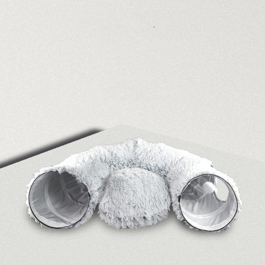 HKM-373139 Warm Plush Foldable Cat Tunnel Nest