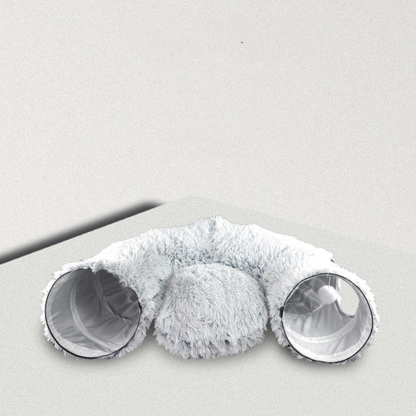 HKM-373139 Warm Plush Foldable Cat Tunnel Nest