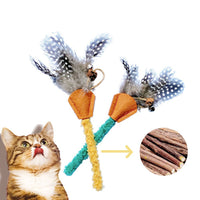 HKM-3732285 Cat Molar Stick Made from Natural Polygonum Wood for Healthy Dental Chewing