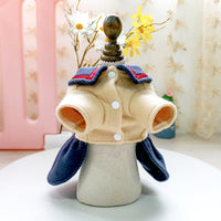 HKM-3733181 Navy Blue Bow Princess Skirt for Dogs and Cats, Comfortable Polyester Outfit