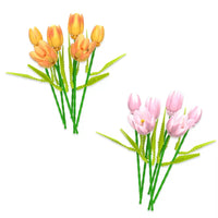 HKM-373395 DIY Flower Bricks Building Blocks Construction Toy Vase Set for Creative Home Decoration
