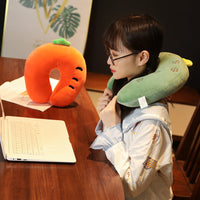 HKM-373587 U-Shaped Plush Neck Pillow for Comfortable Travel and Sleep