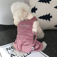 HKM-3736381 Autumn and Winter Pet Corduroy Overalls in Various Sizes