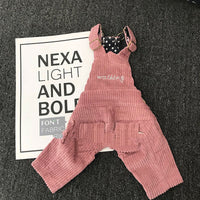 HKM-3736381 Autumn and Winter Pet Corduroy Overalls in Various Sizes