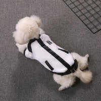 HKM-3737149 Warm Autumn and Winter Four-Legged Clothing for Puppies - Motorcycle Style and Stitching Lamb Wool Jacket