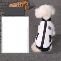 HKM-3737149 Warm Autumn and Winter Four-Legged Clothing for Puppies - Motorcycle Style and Stitching Lamb Wool Jacket