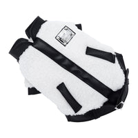 HKM-3737149 Warm Autumn and Winter Four-Legged Clothing for Puppies - Motorcycle Style and Stitching Lamb Wool Jacket