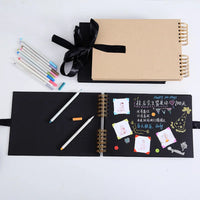 HKM-373779 Custom 11x8 Inch Black Hardcover Scrapbook for Baby Photo Album and DIY Craft Projects