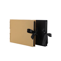 HKM-373779 Custom 11x8 Inch Black Hardcover Scrapbook for Baby Photo Album and DIY Craft Projects
