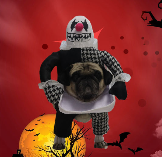 HKM-3738173 Demon Transformation Pet Costume for Halloween - Cloth Material, Available in Sizes S and L