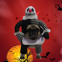 HKM-3738173 Demon Transformation Pet Costume for Halloween - Cloth Material, Available in Sizes S and L