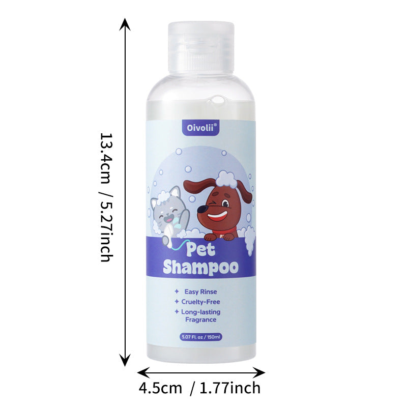 HKM-3738429 Long-Lasting Talcum Powder Fragrance Pet Shampoo for Cats and Dogs - 100ml to 150ml Capacity