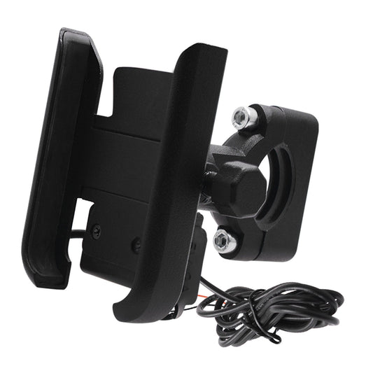 HKM-373971 360-Degree Rotatable Aluminum Alloy Mobile Phone Holder for Motorcycles, Electric Bikes, and ATVs