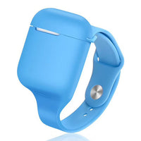 HKM-374099 Wristband Earphone Cover for Apple AirPods 1/2 - Durable Food-Grade Silicone, Multiple Colors Available