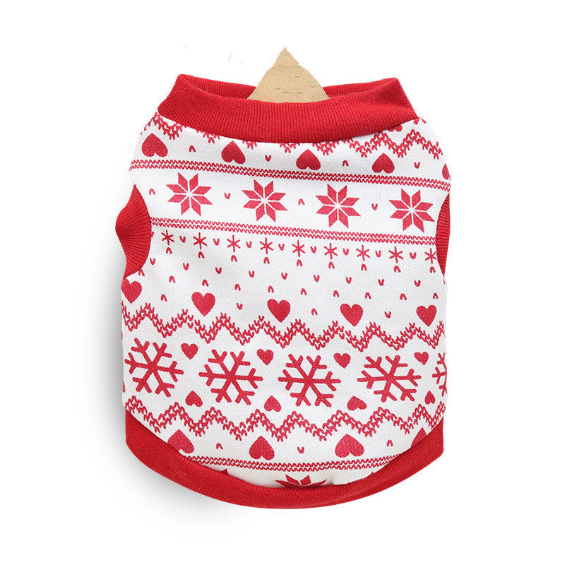 HKM-3741629 Festive Fleece Vest for Dogs and Cats - Casual Holiday Outfit