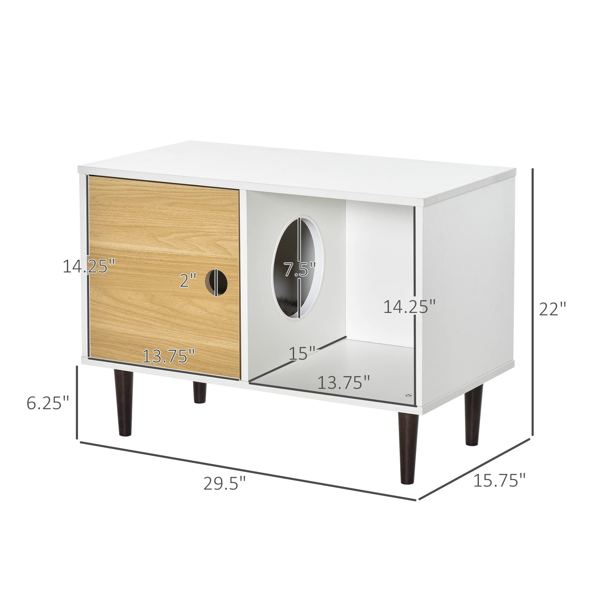 HKM-3742013 Cozy Cat House with Removable Cushion and Easy Access Design