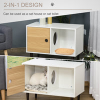 HKM-3742013 Cozy Cat House with Removable Cushion and Easy Access Design