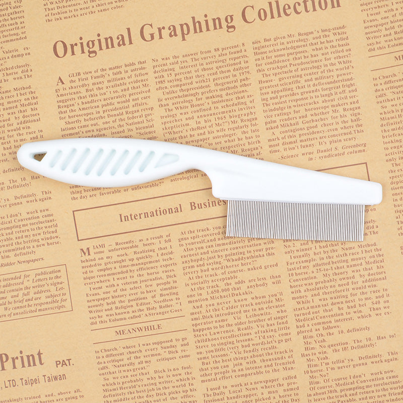 HKM-3742141 Flea and Mite Comb with Handle for Cats and Dogs - Natural, Chemical-Free Solution for Pet Care