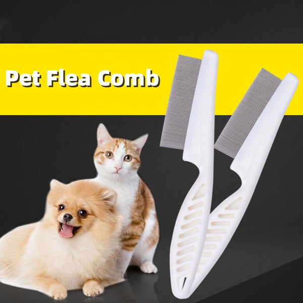 HKM-3742141 Flea and Mite Comb with Handle for Cats and Dogs - Natural, Chemical-Free Solution for Pet Care