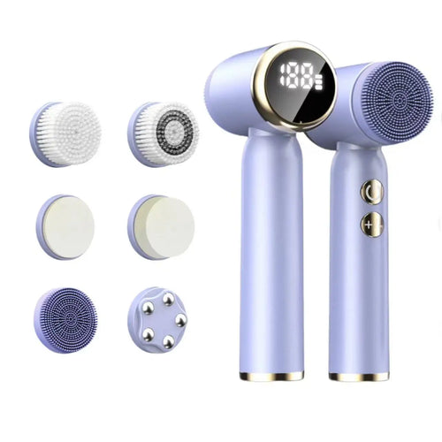 HKM-374227 Custom Multifunctional Electric Face Cleaning Brush and Facial Massager for Deep Cleansing and Exfoliation