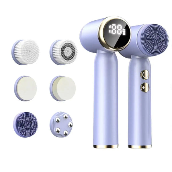 HKM-374227 Custom Multifunctional Electric Face Cleaning Brush and Facial Massager for Deep Cleansing and Exfoliation