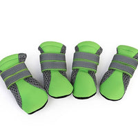 HKM-3743165 Comfortable Dog Walking Shoes with Reflective Design and Easy Fit in Pink, Green, and Black