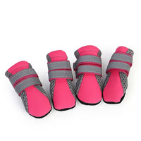 HKM-3743165 Comfortable Dog Walking Shoes with Reflective Design and Easy Fit in Pink, Green, and Black