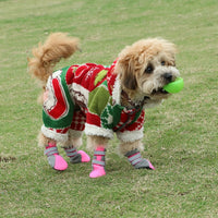 HKM-3743165 Comfortable Dog Walking Shoes with Reflective Design and Easy Fit in Pink, Green, and Black