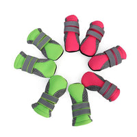 HKM-3743165 Comfortable Dog Walking Shoes with Reflective Design and Easy Fit in Pink, Green, and Black
