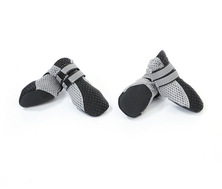HKM-3743165 Comfortable Dog Walking Shoes with Reflective Design and Easy Fit in Pink, Green, and Black