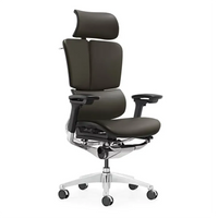 HKM-374355 Contemporary Leather Executive Office Chair with Adjustable Headrest and Ergonomic Design