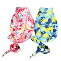 HKM-3744701 Waterproof Reflective Dog Jacket with Traction Rope in Red and Blue