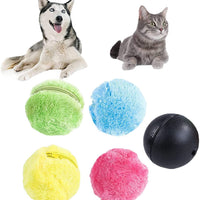 HKM-3745981 Interactive Plush Toy Ball for Pets - Colorful Stress Relief Stuffy for Cats and Dogs