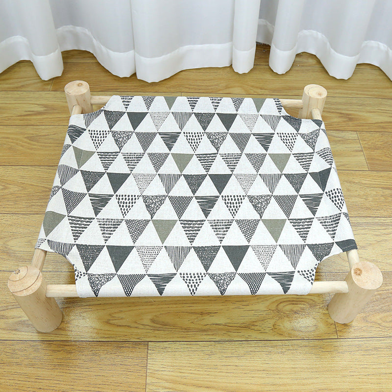HKM-3746365 Wooden Camping Bed for Cats - 44x51cm Cat Litter Solution