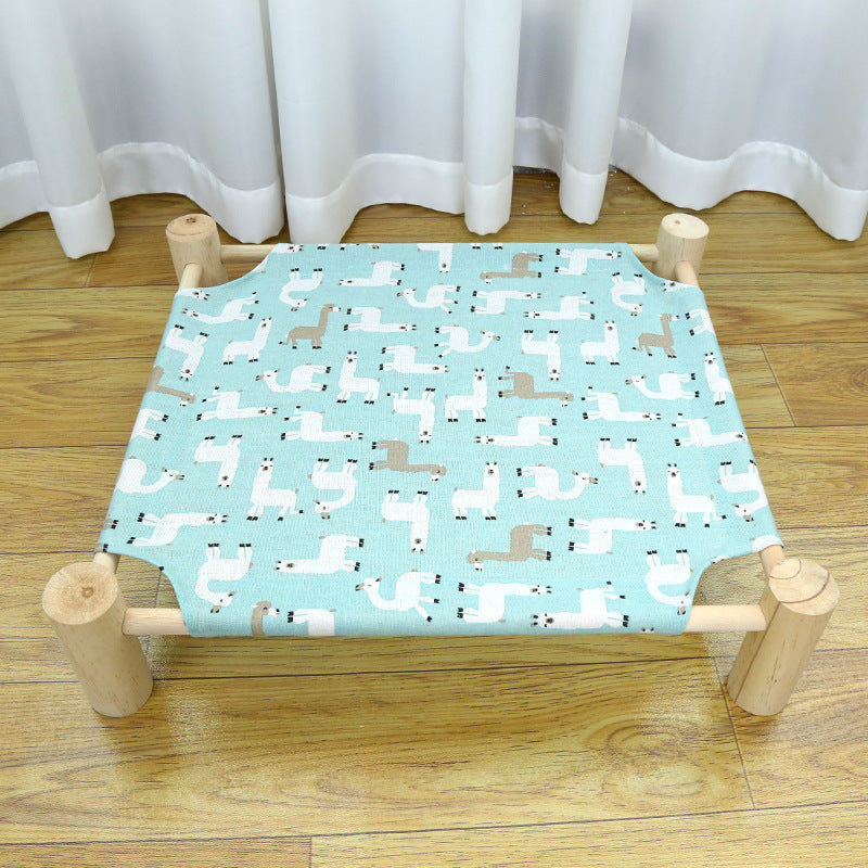 HKM-3746365 Wooden Camping Bed for Cats - 44x51cm Cat Litter Solution