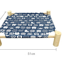 HKM-3746365 Wooden Camping Bed for Cats - 44x51cm Cat Litter Solution