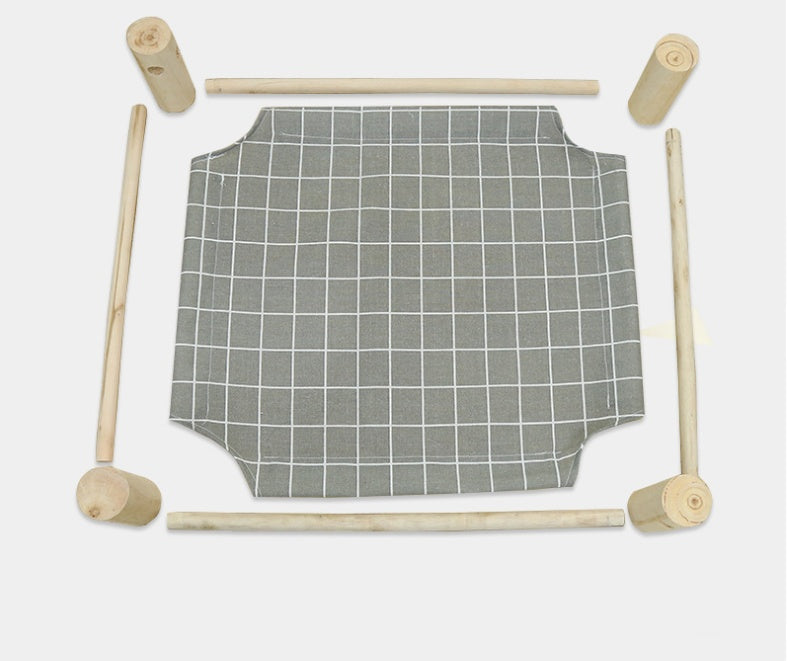 HKM-3746365 Wooden Camping Bed for Cats - 44x51cm Cat Litter Solution