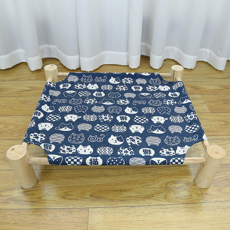 HKM-3746365 Wooden Camping Bed for Cats - 44x51cm Cat Litter Solution