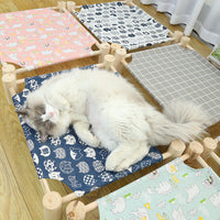 HKM-3746365 Wooden Camping Bed for Cats - 44x51cm Cat Litter Solution