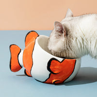 HKM-3746493 Ceramic Cat Bowl Designed to Support Cervical Spine Health with Automatic Feeding Feature