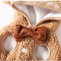 HKM-3746877 Reindeer Cape for Dogs and Cats - Warm Thickened Christmas Outfit with Hat and D-Ring for Easy Leash Attachment
